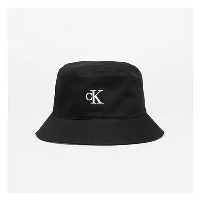 Klobouk Calvin Klein Jeans Embroidered Monogram Bucket Hat Black