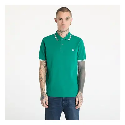 Tričko FRED PERRY Twin Tipped Fred Perry Shirt Label Green/ Ecru