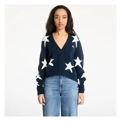 Svetr Tommy Jeans Star Cardigan Blue