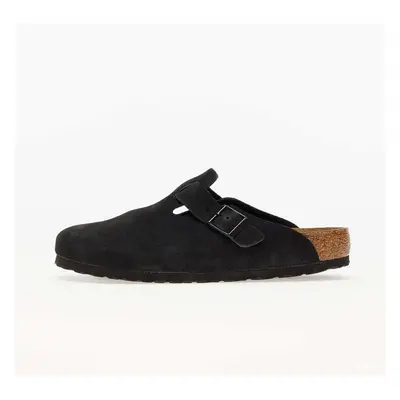 Tenisky Birkenstock Boston Soft Footbed Velvet Leather Black EUR