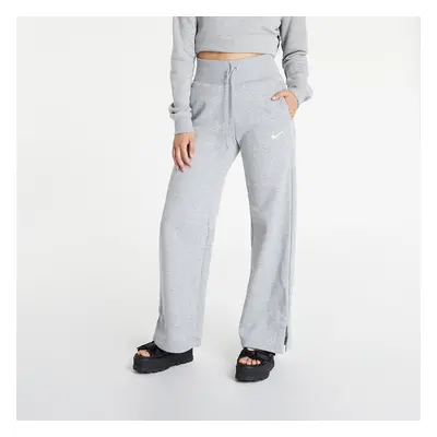 Tepláky Nike NSW Phoenix Fleece Women's High-Rise Wide-Leg Pants Dk Grey Heather/ Sail