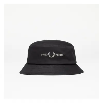 Klobouk FRED PERRY Graphic Brand Twill Bucket Hat Black/ Warm Grey