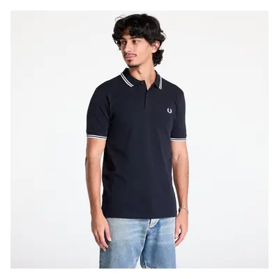 Tričko FRED PERRY The Twin Tipped Fp Shirt Navy/ White