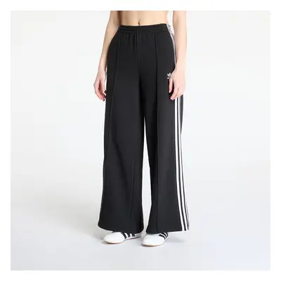 Kalhoty adidas Stripes Wide Leg Loose French Terry Pant Black