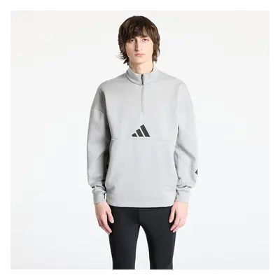 Mikina adidas Z.N.E. Half Zip Hoodie Grey/ Medium Grey Heather