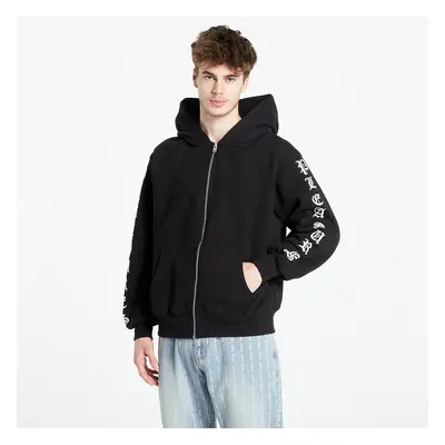 Mikina PLEASURES Oe Zip Up Hooded Sweatshirt Black