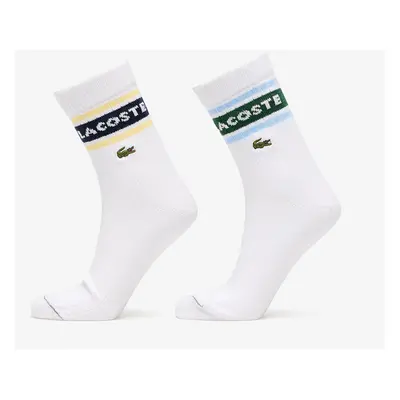 Ponožky LACOSTE Socks White/ Green/ Navy Blue