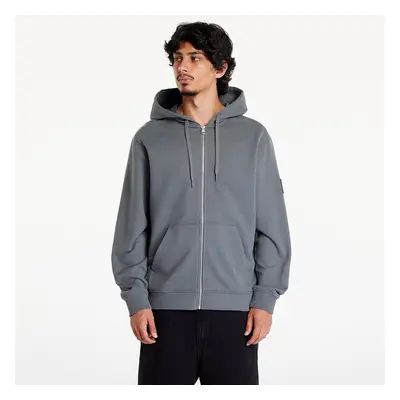 Mikina Calvin Klein Jeans Badge Zip Through Hoodie Gray