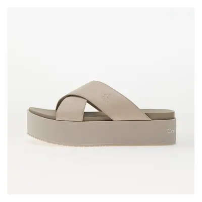 Tenisky Calvin Klein Jeans Flatform Cross Mg Uc Beige EUR