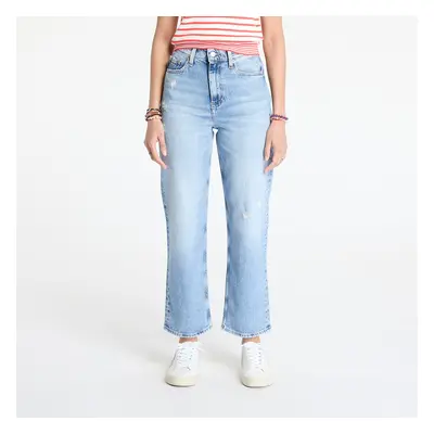 Kalhoty Tommy Jeans Layla High Rise Slim Straight Jeans Denim Light