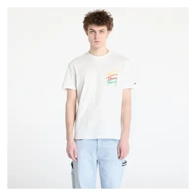 Tričko Tommy Jeans Regular Twisted Sign Tee White