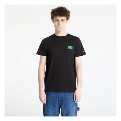 Tričko Tommy Jeans Slim Bubble Print Tee Black