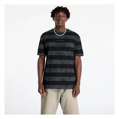 Tričko Tommy Jeans Regular Classic Short Sleeve Tee Black/ New Charcoal Stripe