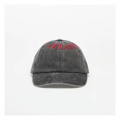 Kšiltovka PLEASURES Onyx Crown Washed Cap Black/Red