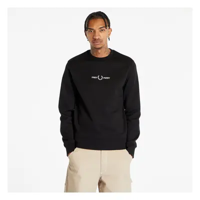 Mikina FRED PERRY Embroidered Sweatshirt Black