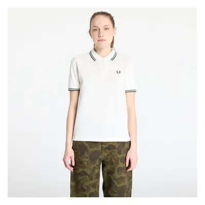 Tričko FRED PERRY Twin Tipped Shirt Snow White/ Court Green