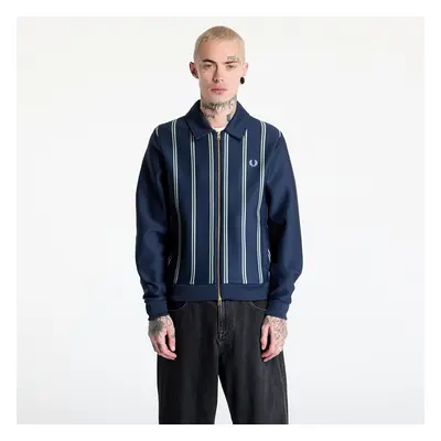 Mikina FRED PERRY Striped Collared Track Jacket Tennis Blue