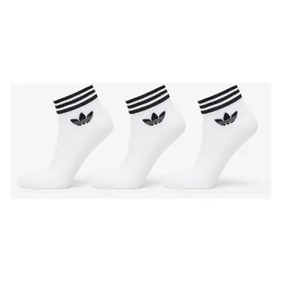 Ponožky adidas Trefoil Ankle Socks 3-Pack White/ Black