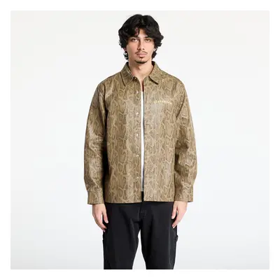 Košile PLEASURES Anaconda Overshirt Brown