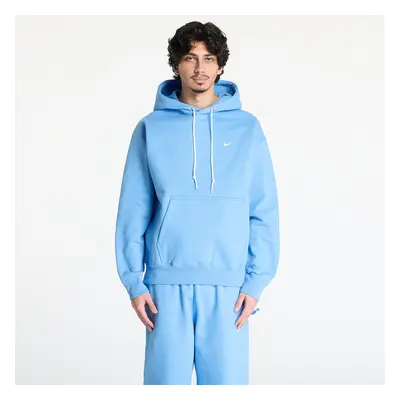 Mikina Nike Solo Swoosh Men's Fleece Pullover Hoodie University Blue/ White