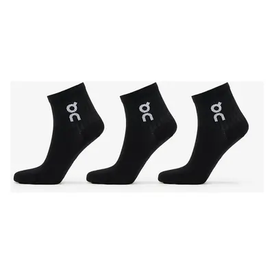 On Logo Sock Mid 3-Pack Black