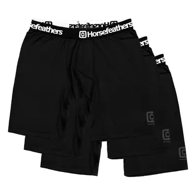 Boxerky Horsefeathers Dynasty Long 3-Pack Boxer Shorts Black