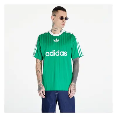 Tričko adidas Adicolor Poly Short Sleeve Tee Green/ White