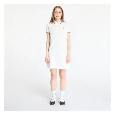 Šaty FRED PERRY The Twin Tipped Dress Snow White/ Court Green