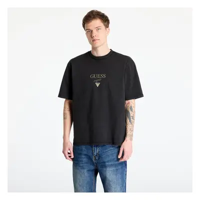 Tričko GUESS Go Printed Baker Logo Tee Jet Black Multi