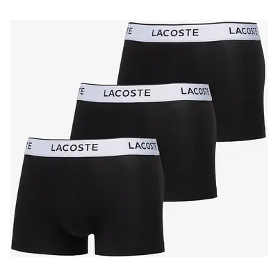 Boxerky LACOSTE Cotton Stretch Trunk 3-Pack Black