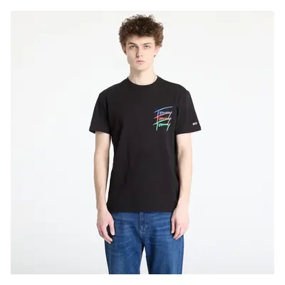 Tričko Tommy Jeans Regular Twisted Sign Tee Black