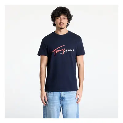 Tričko Tommy Jeans Regular Signature Dna Tee Blue