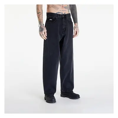 Kalhoty OBEY Bigwig Baggy Denim Faded Black