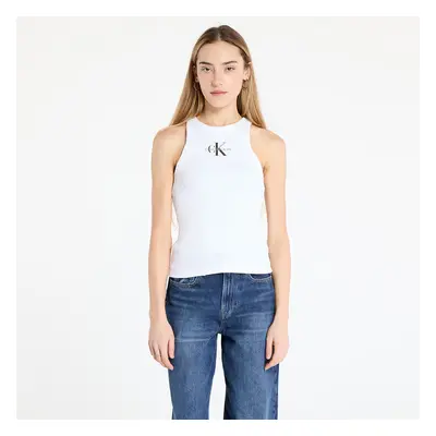 Calvin Klein Jeans Monologo Rib Tank Top White