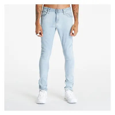 Kalhoty Urban Classics Slim Fit Zip Jeans Lighter Washed