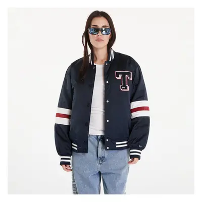 Bunda Tommy Jeans Satin Letterman Bomber Jacket Dark Night Navy