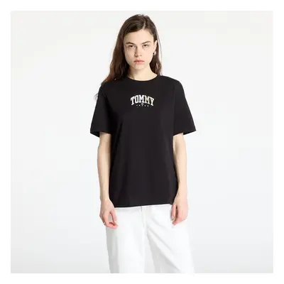 Tričko Tommy Jeans Relaxed Color Varsity Tee Black