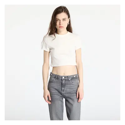 Tričko Tommy Jeans Slim Crop Ton T-Shirt White