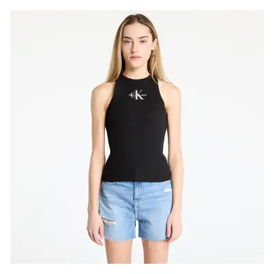 Calvin Klein Jeans Monologo Rib Tank Top Black