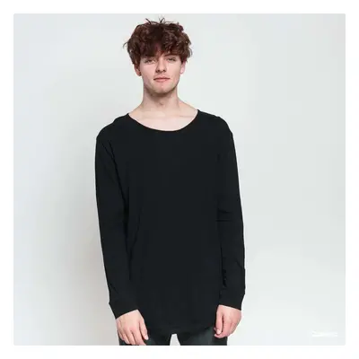 Tričko Urban Classics Long Shaped Fashion L/S Black