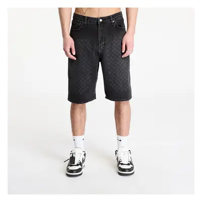 Šortky Daily Paper Laser Monogram Denim Shorts Black