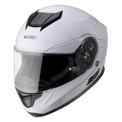 Moto přilba W-TEC Yorkroad Solid White Grey Glossy