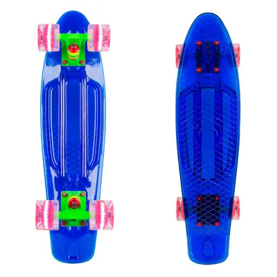 Penny board WORKER Transpy 22" se svítícími kolečky