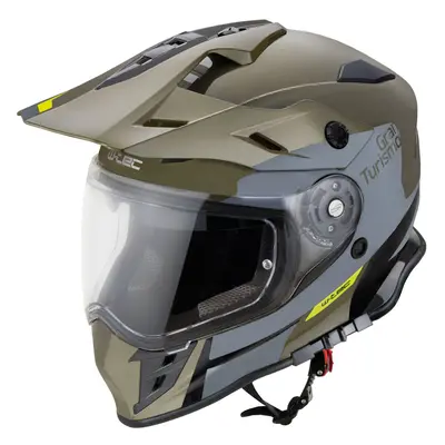 Moto přilba W-TEC V331 PR Graphic Khaki-Grey