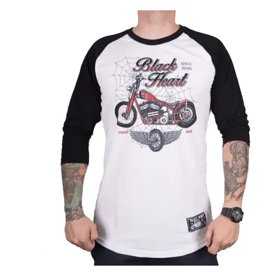 Triko s dlouhým rukávem BLACK HEART Red Baron Chopper bílá