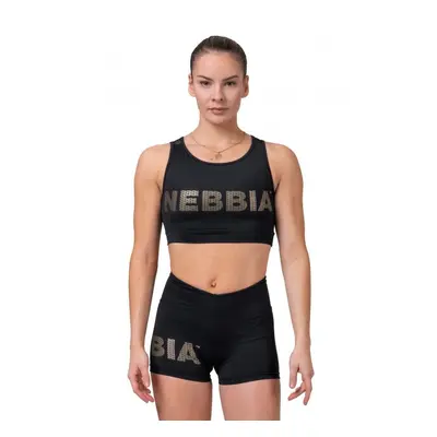 Dámský mini top Nebbia Gold Mesh Black