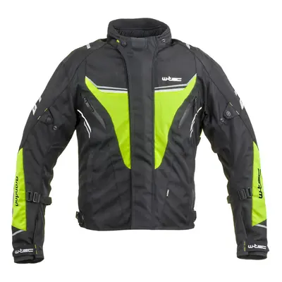 Pánská moto bunda W-TEC Brandon černá-fluo žlutá