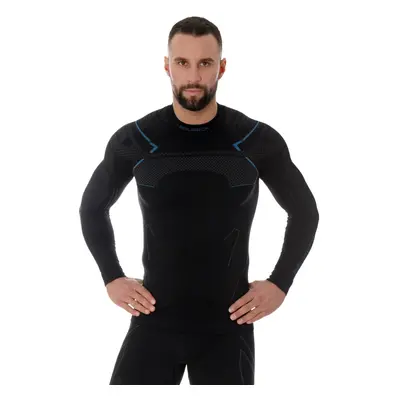 Pánské triko Brubeck Thermo s dlouhým rukávem Black/Blue