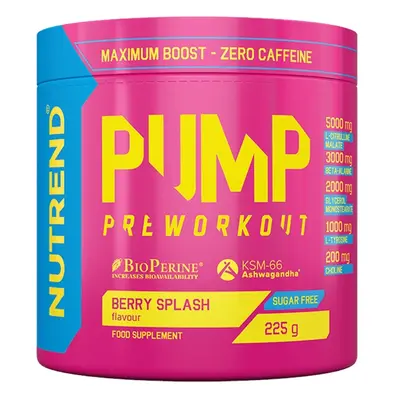 Pre-workout směs Nutrend Pump 225g bez kofeinu tropical blend