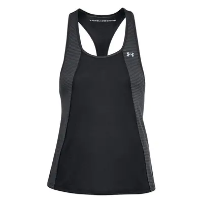 Dámské tílko Under Armour Threadborne Fashion Tank Black/Black/Metallic Silver